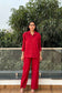BREATHABLE – 100% Premium Cotton Co-ord set in Maroon