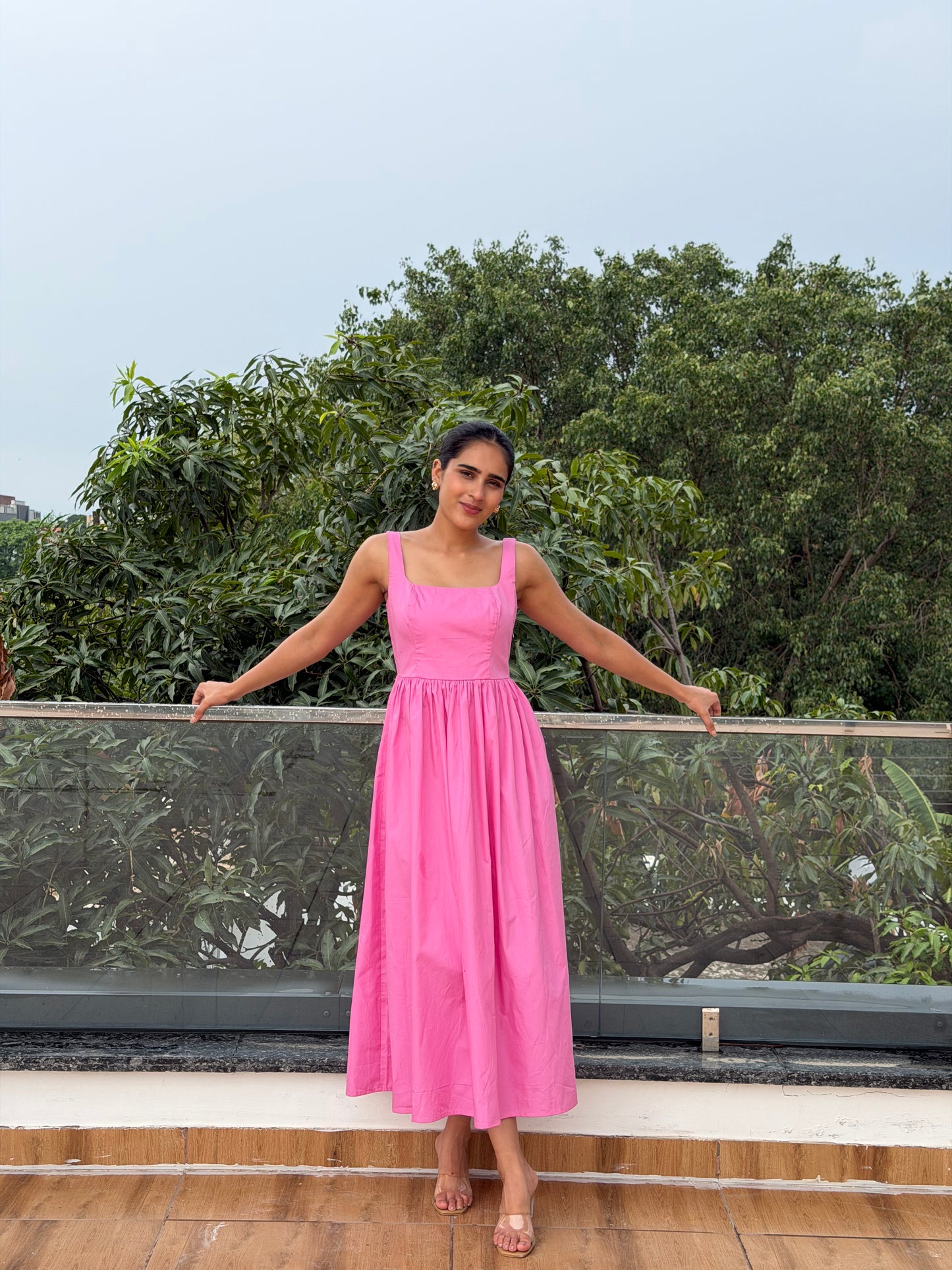Pink Midi Dress