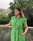 EVERGREEN – Cotton Green shirt dress