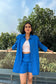 COMFORTABLE - 100% Premium Cotton Co-Ord set in Royal Blue