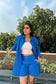 COMFORTABLE - 100% Premium Cotton Co-Ord set in Royal Blue