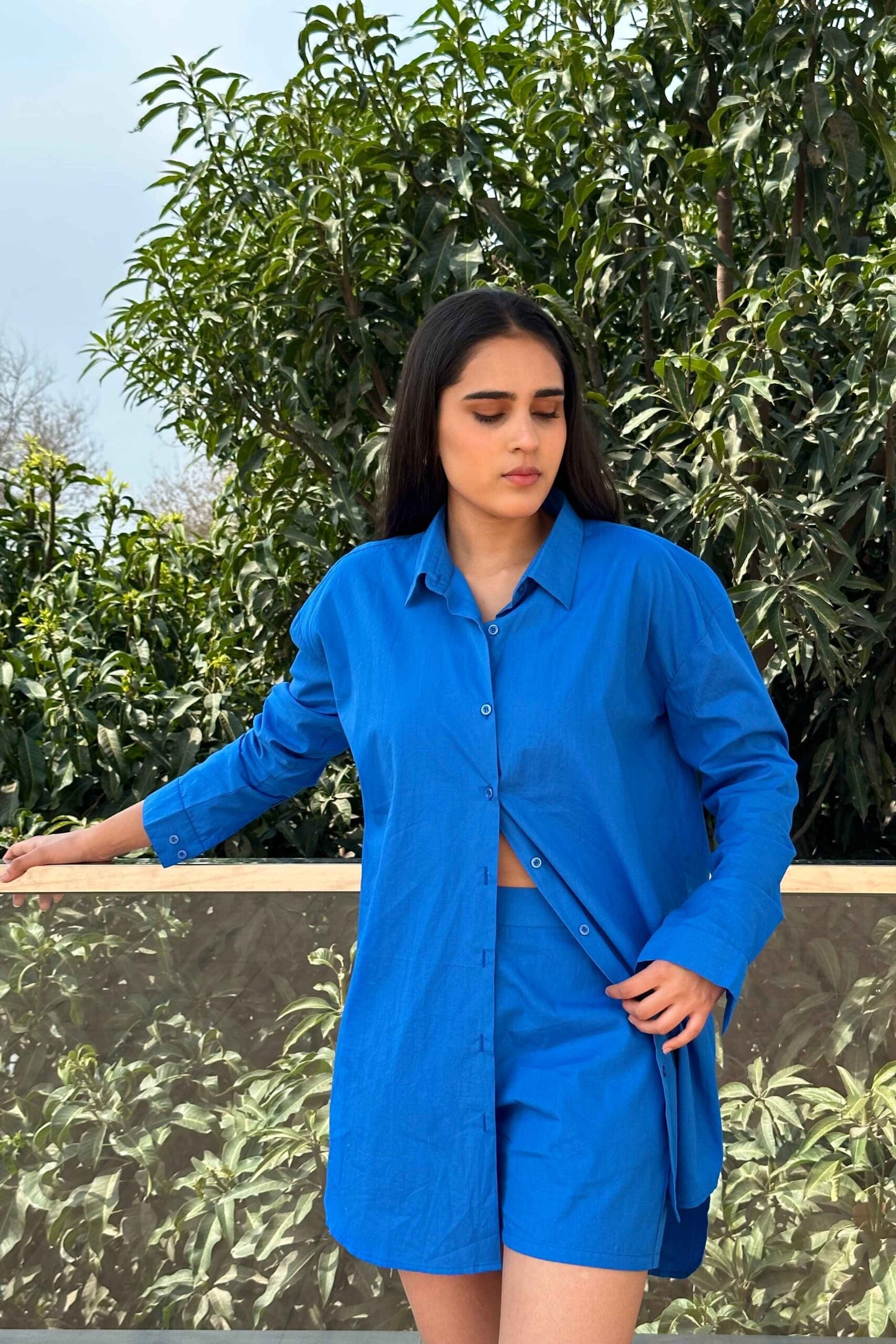 COMFORTABLE - 100% Premium Cotton Co-Ord set in Royal Blue