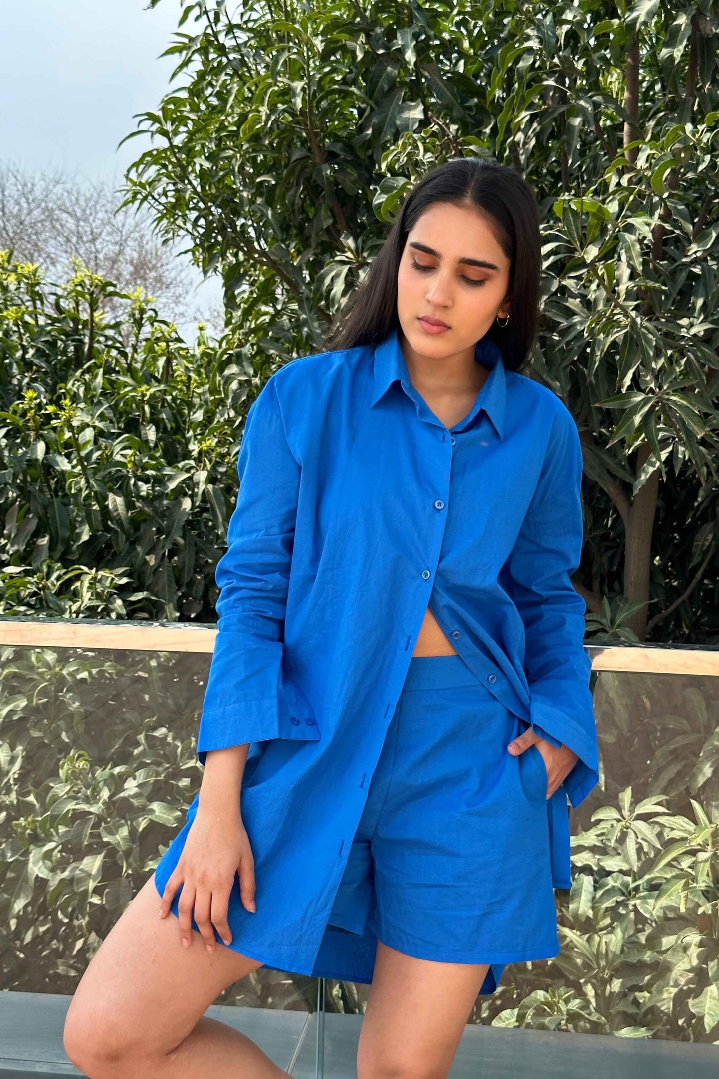 COMFORTABLE - 100% Premium Cotton Co-Ord set in Royal Blue