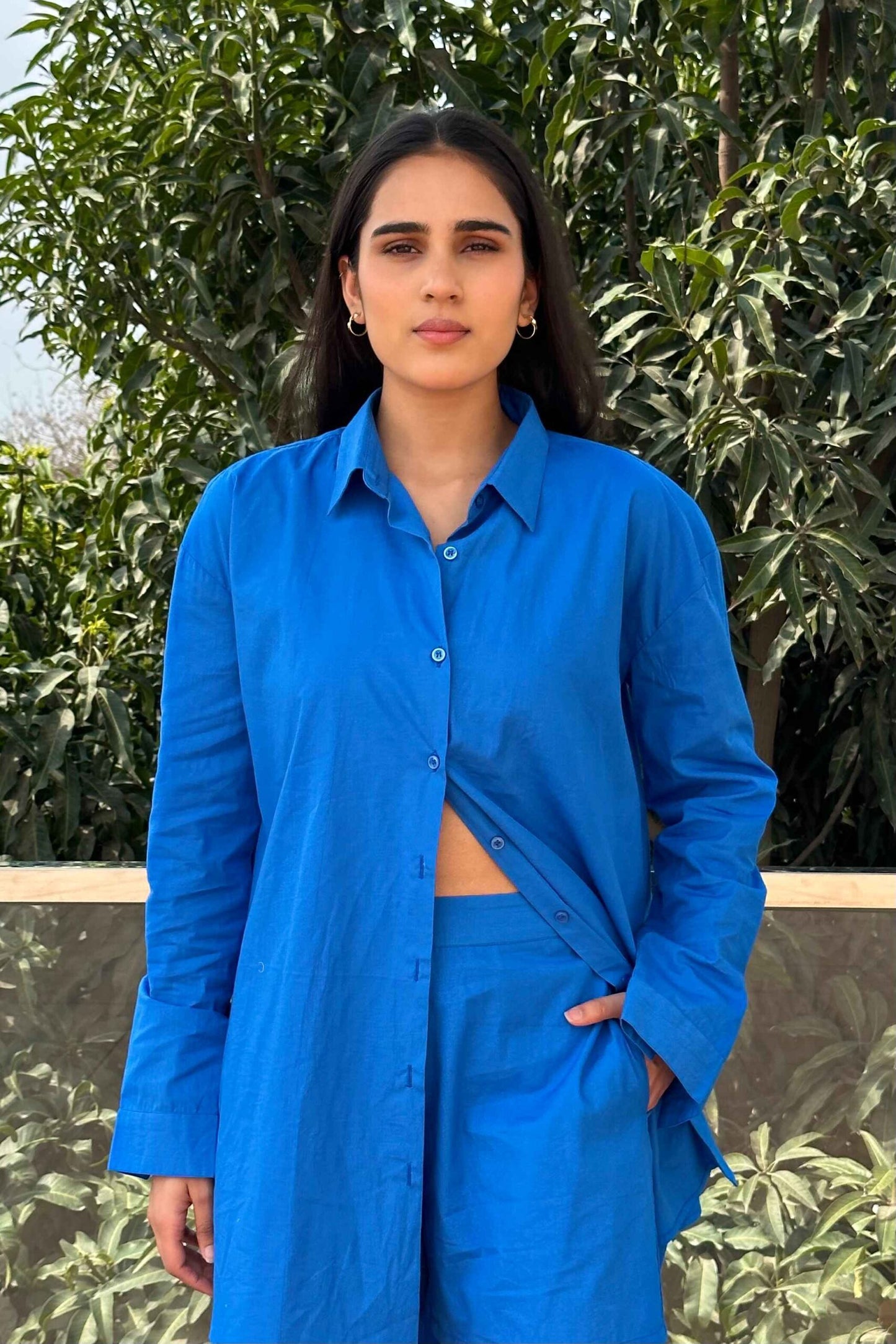 COMFORTABLE - 100% Premium Cotton Co-Ord set in Royal Blue