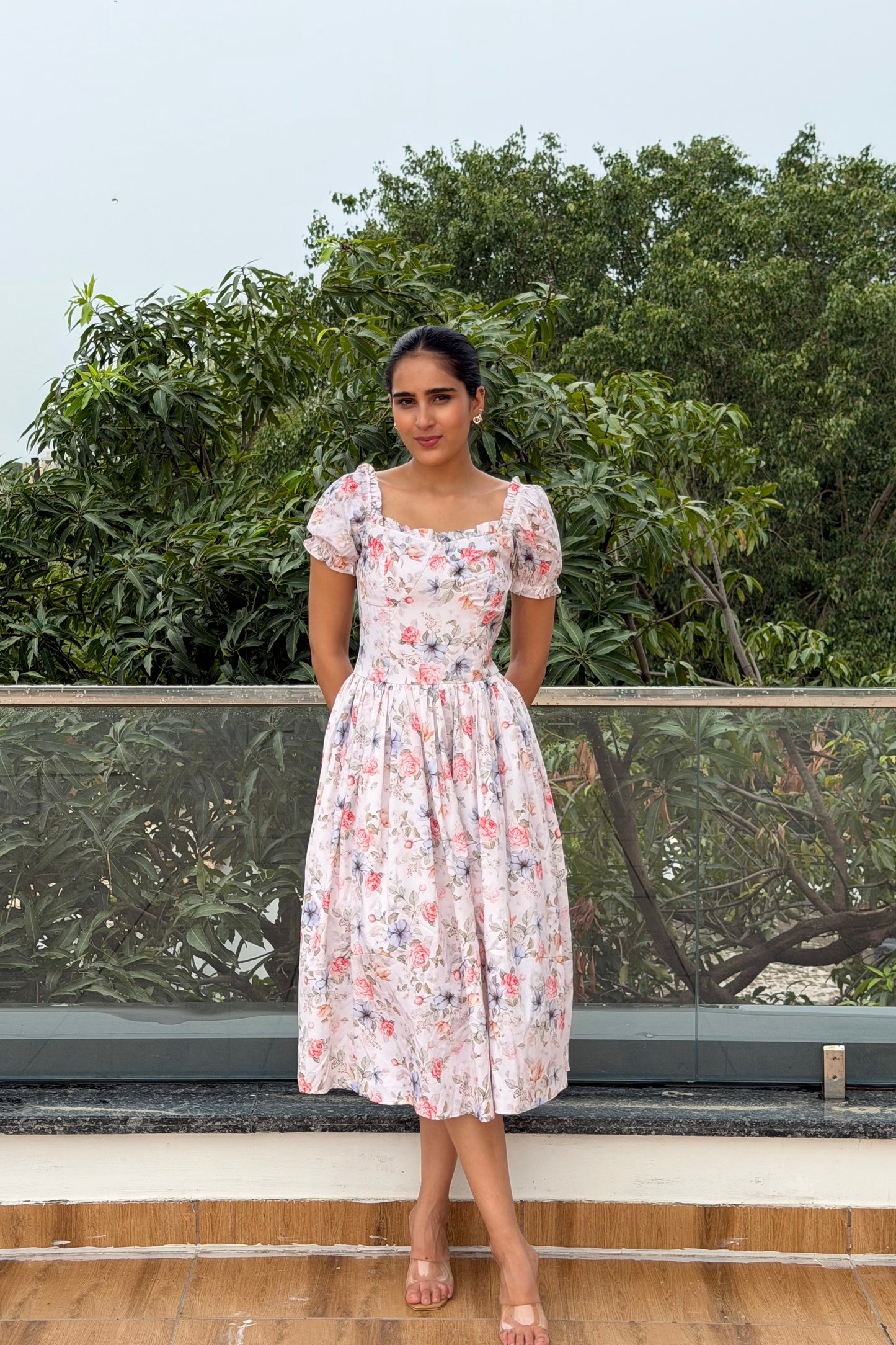 Meadow Bloom Midi Dress