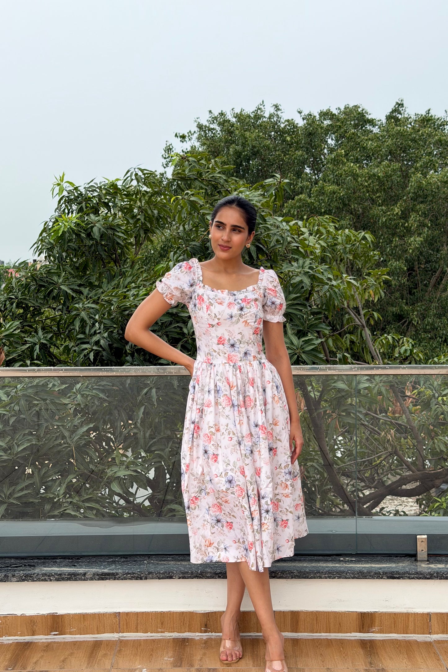 Meadow Bloom Midi Dress