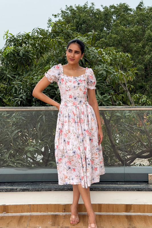 Meadow Bloom Midi Dress