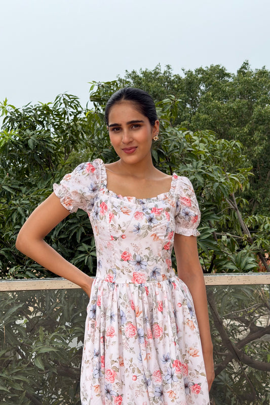 Meadow Bloom Midi Dress