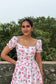 Cherry Blossom Cotton Midi Dress
