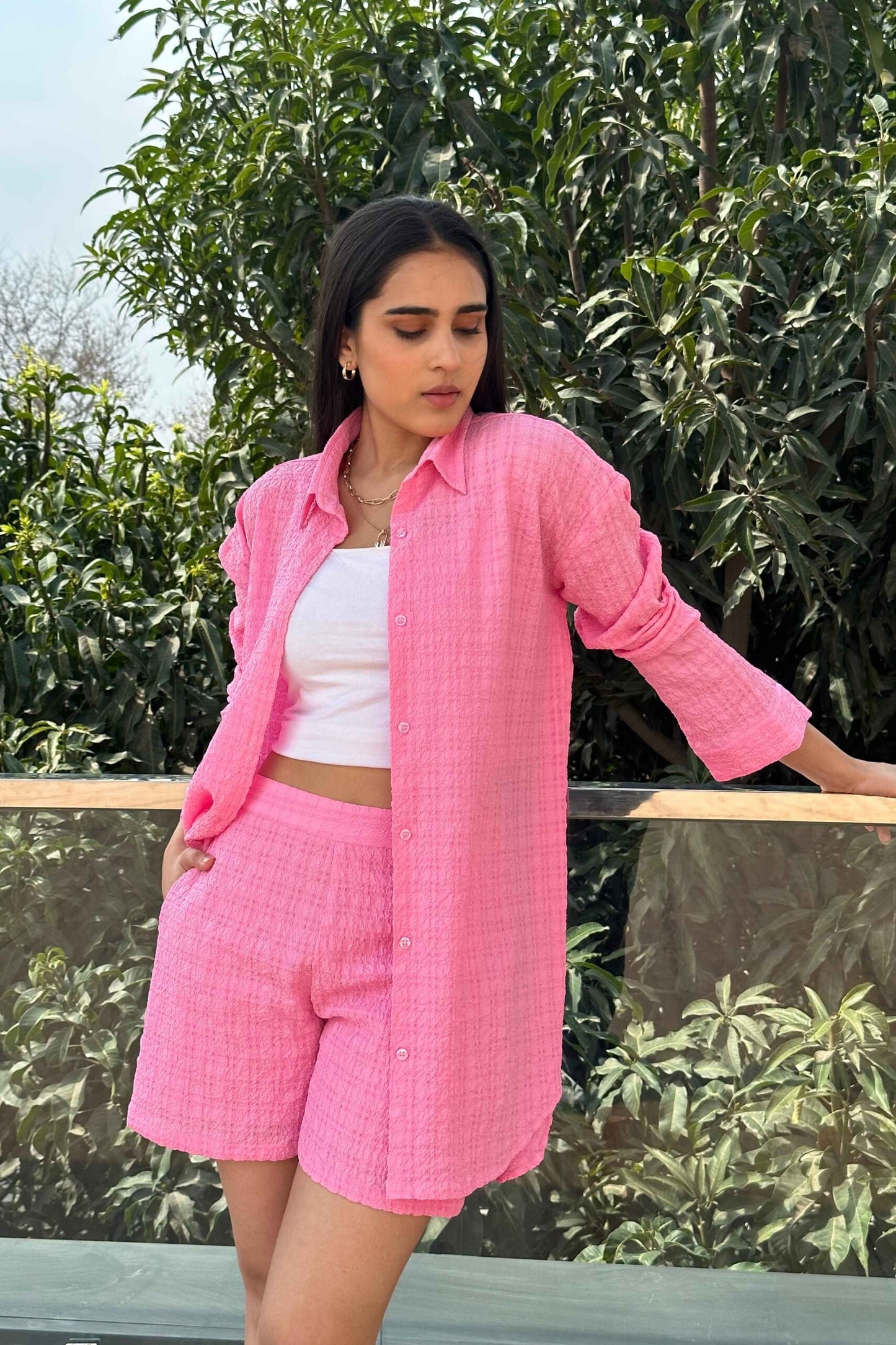 BLUSH - Premium Cotton Co-Ord set in Pink