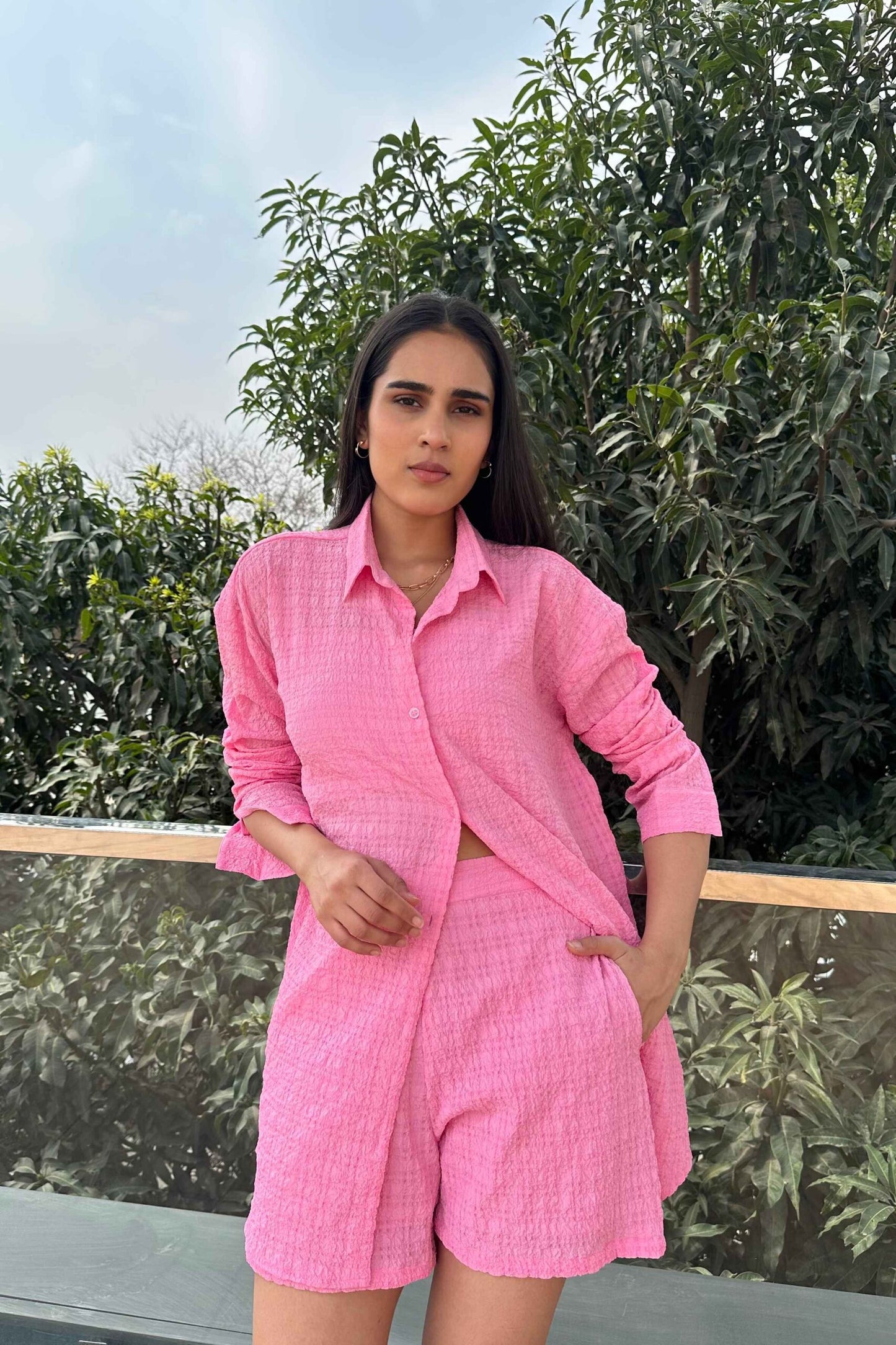 BLUSH - Premium Cotton Co-Ord set in Pink