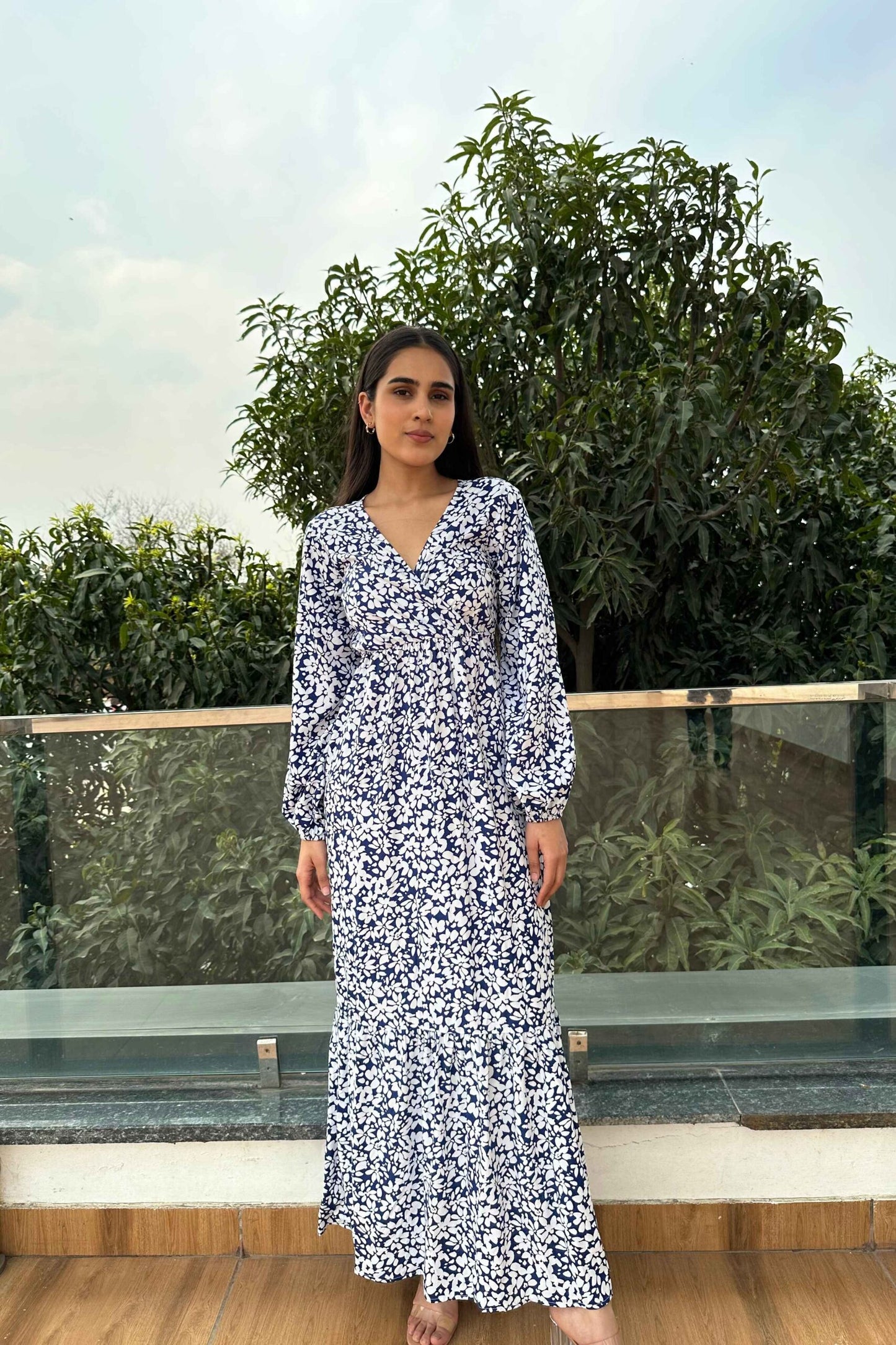 SPRING SUMMER - Printed Blue Dress