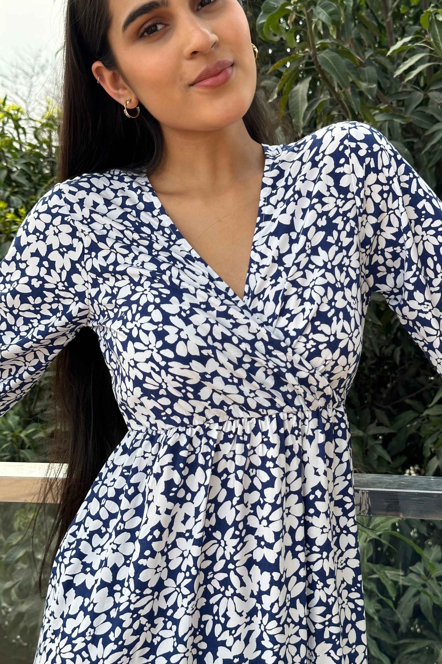 SPRING SUMMER - Printed Blue Dress