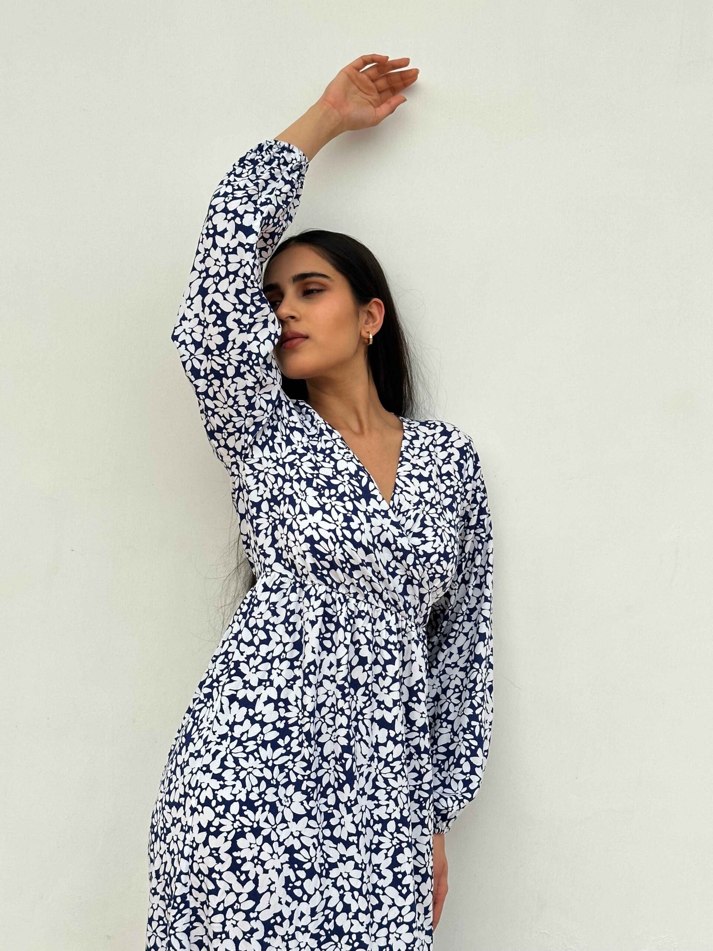 SPRING SUMMER - Printed Blue Dress