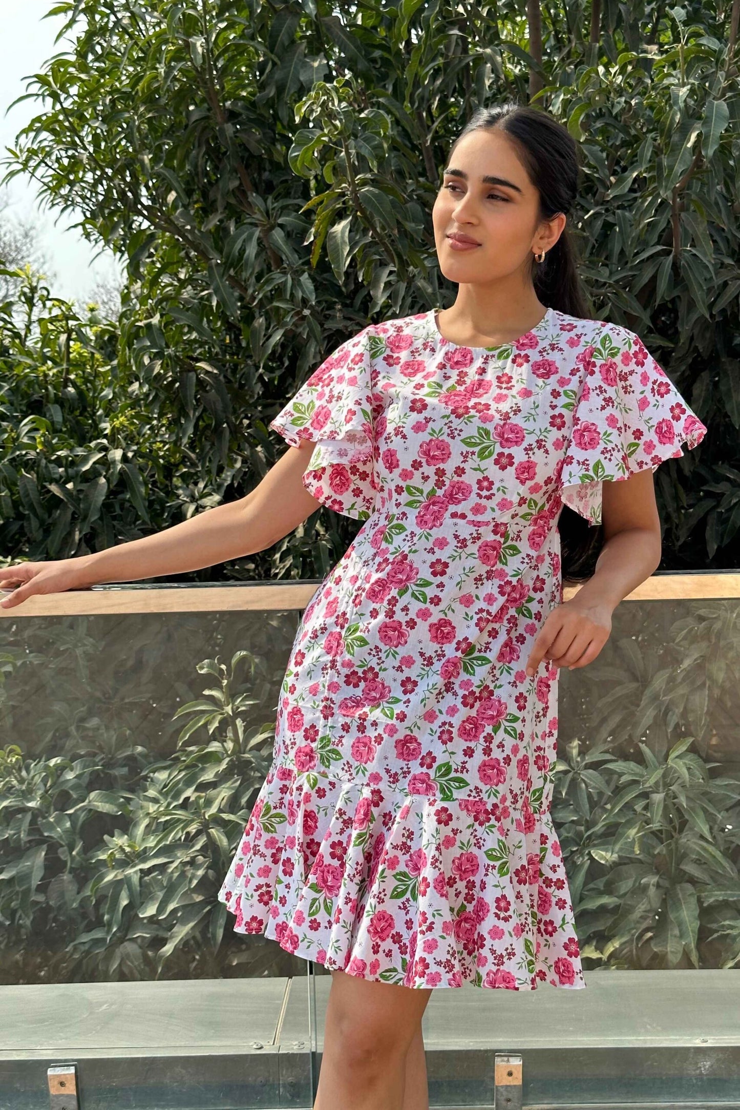 PEACHY DAY – 100% Cotton Print Dress