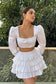 BLUSH – Crop top with a Ruffle skirt