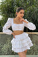 BLUSH – Crop top with a Ruffle skirt