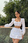 BLUSH – Crop top with a Ruffle skirt