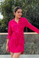 HOT SUMMER - Hot pink Tie up dress