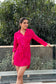 HOT SUMMER - Hot pink Tie up dress