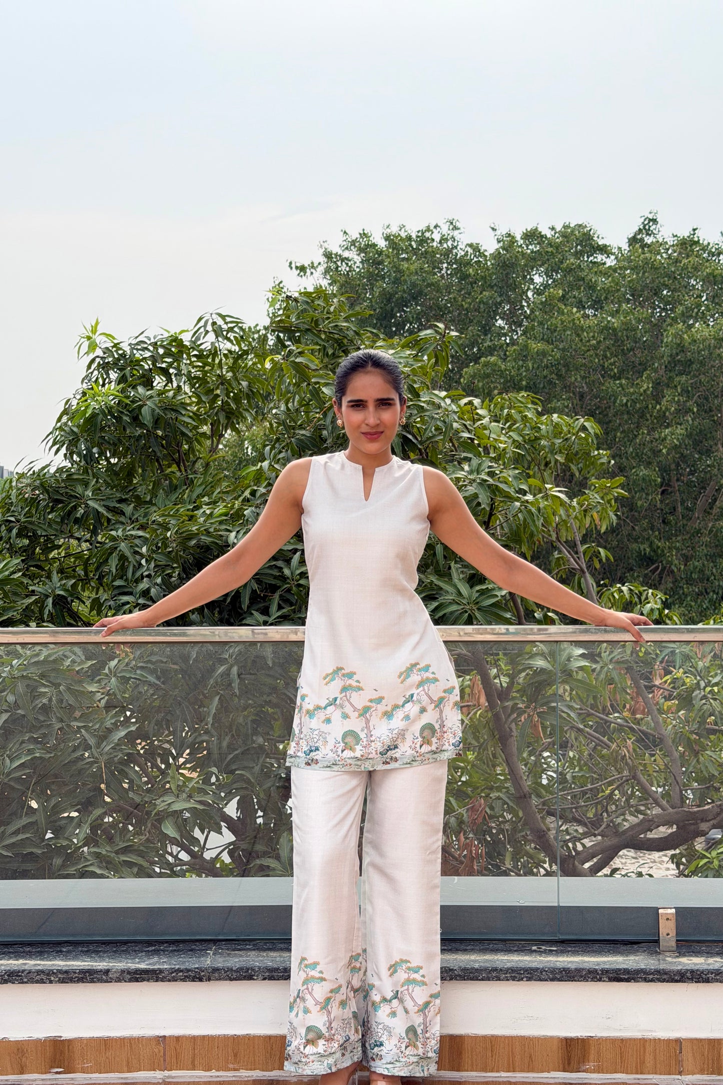 Ivory Bloom Cotton Co-ord Set