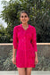 HOT SUMMER - Hot pink Tie up dress