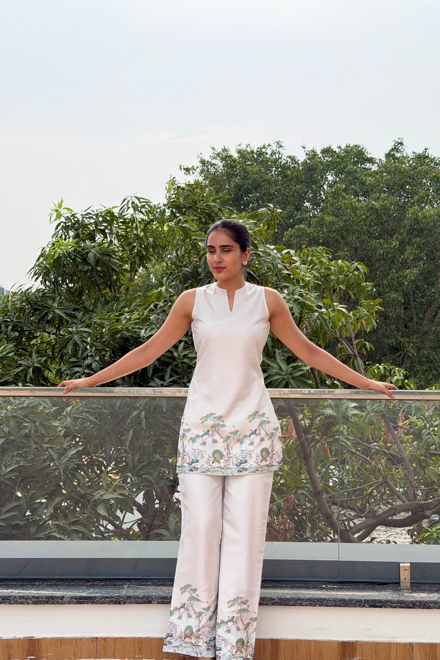 Ivory Bloom Cotton Co-ord Set