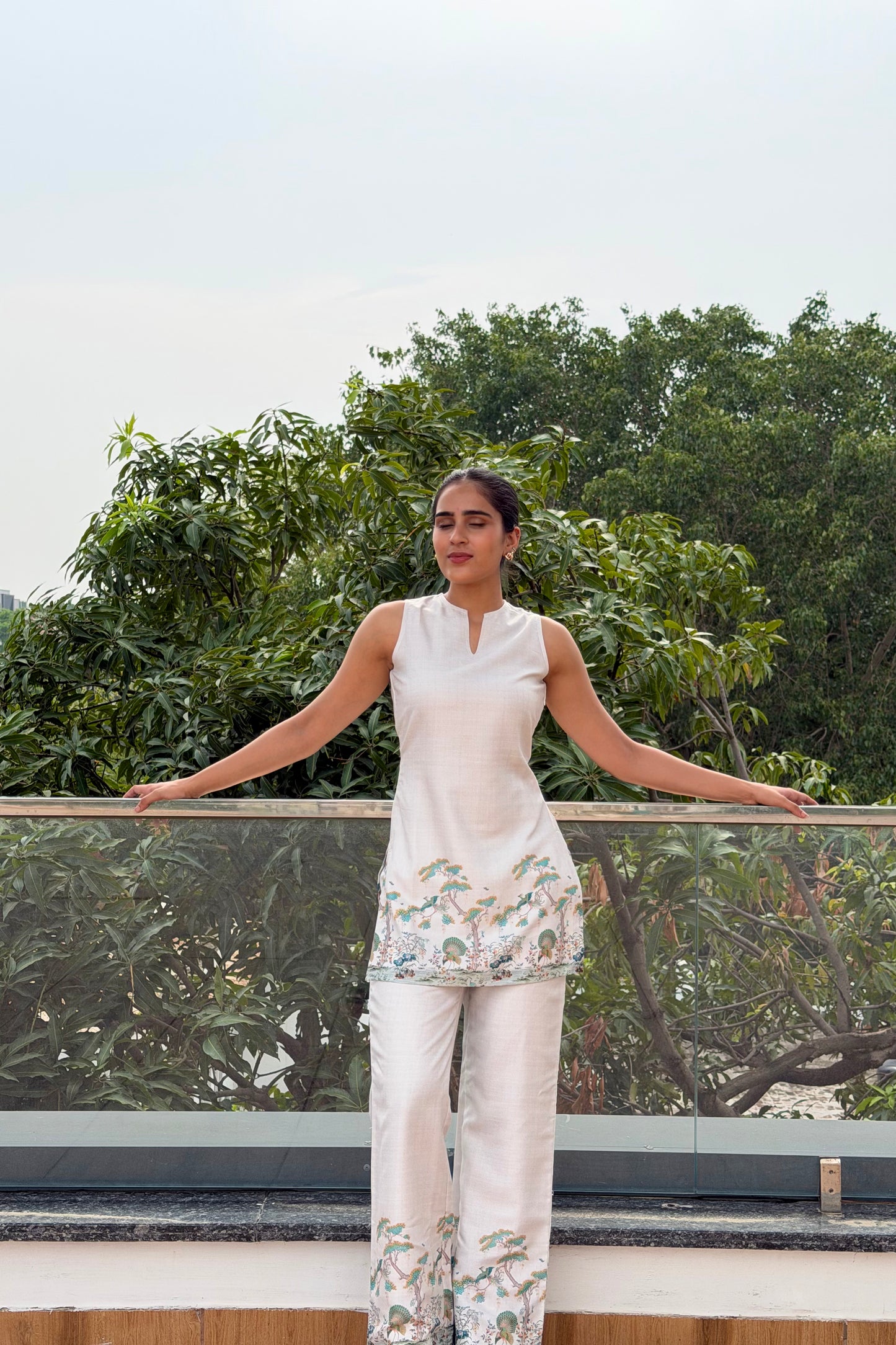 Ivory Bloom Cotton Co-ord Set
