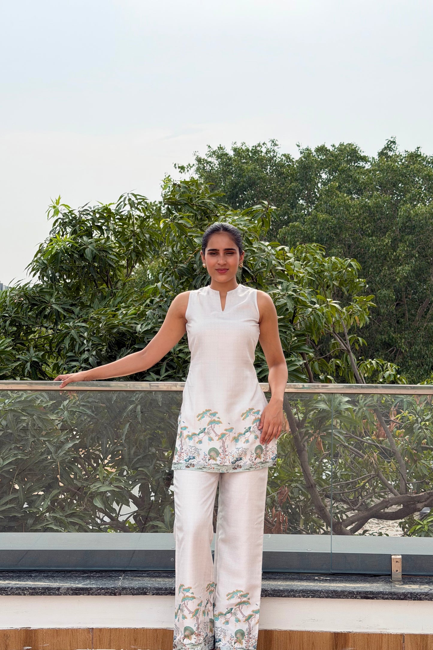 Ivory Bloom Cotton Co-ord Set