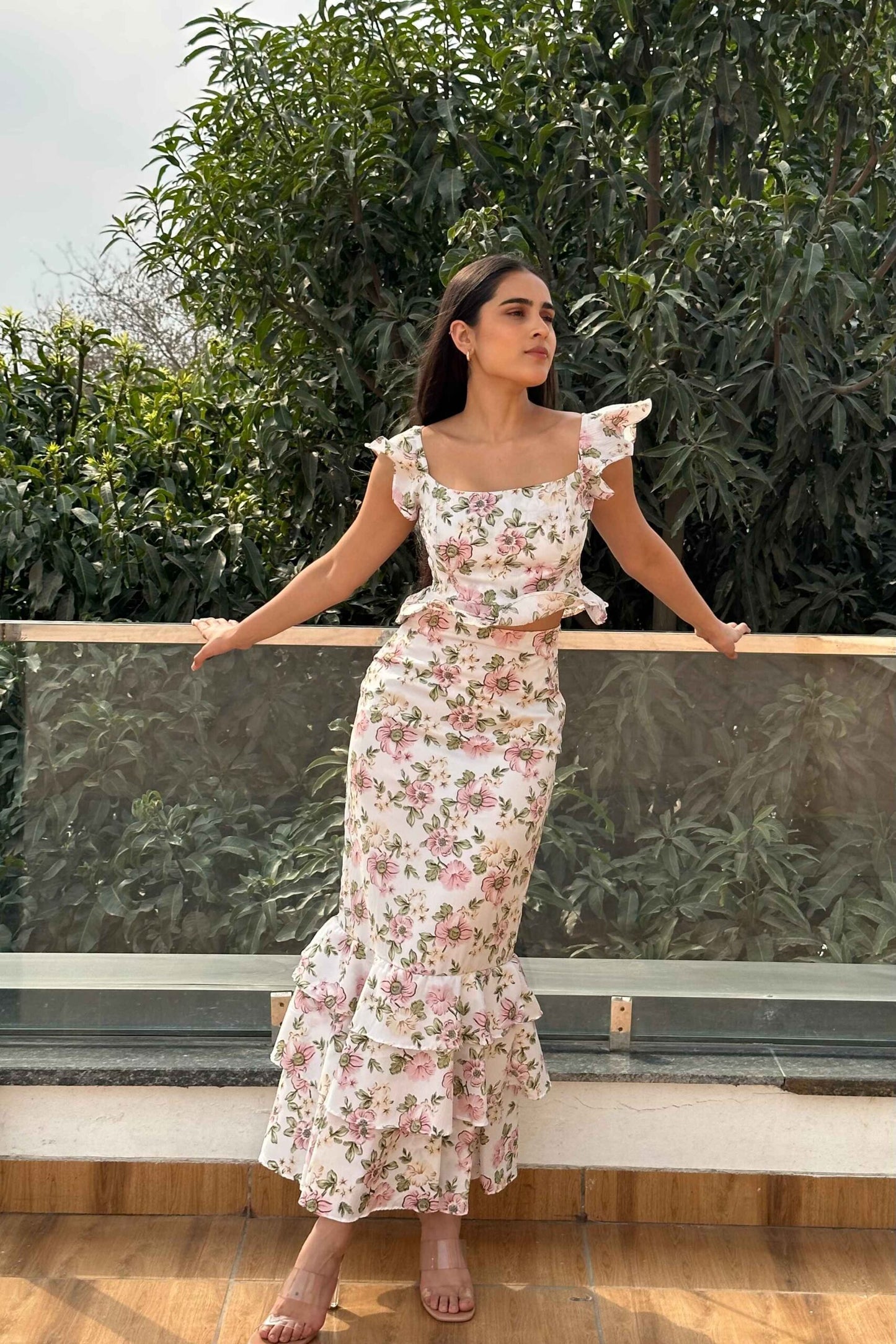 AMORE - Printed top with Skirt (Set)