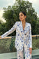 BOUNDLESS – Printed Satin Blazer with Straight Pants (Set)