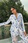 BOUNDLESS – Printed Satin Blazer with Straight Pants (Set)