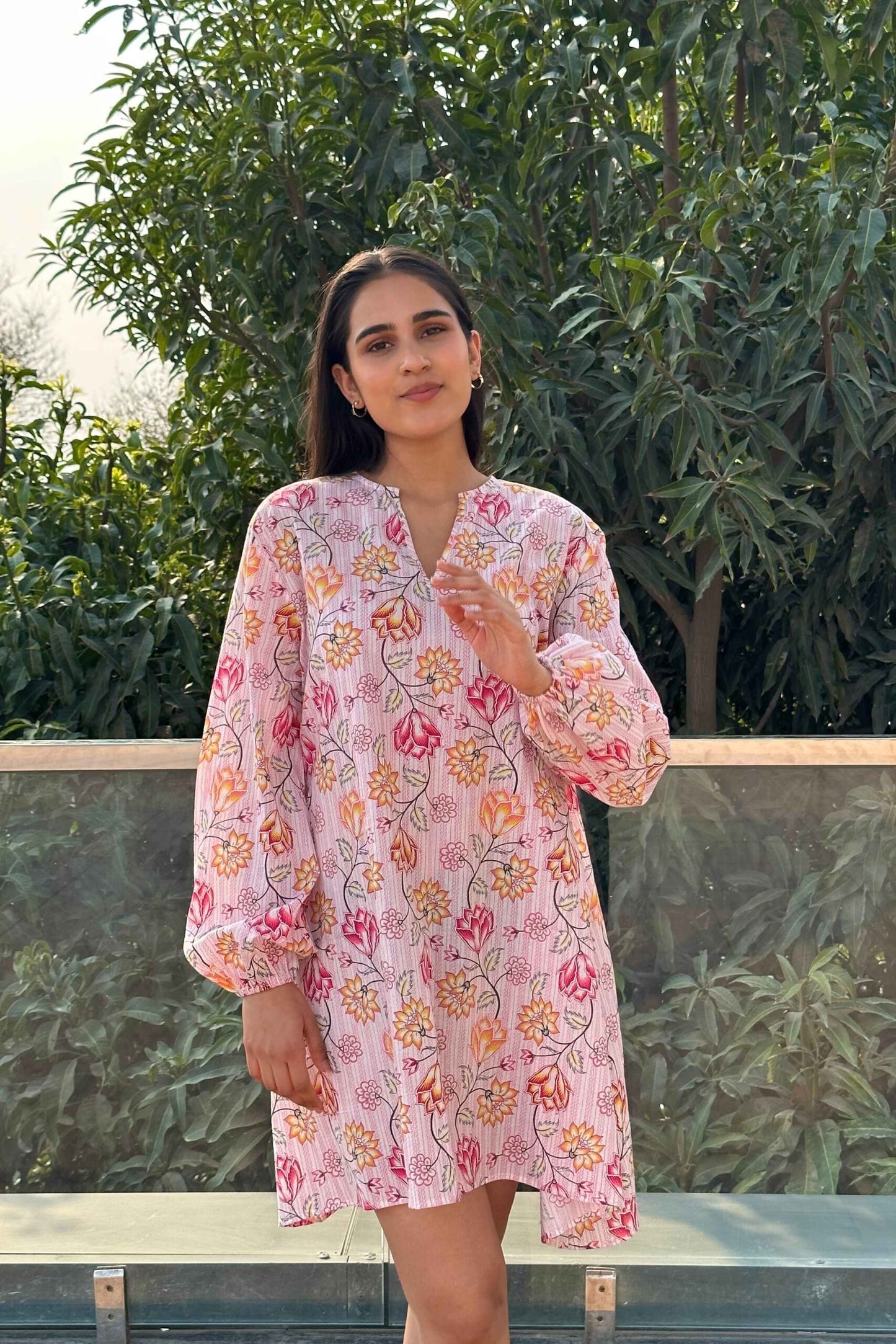 PEACE - 100% Cotton Print Dress