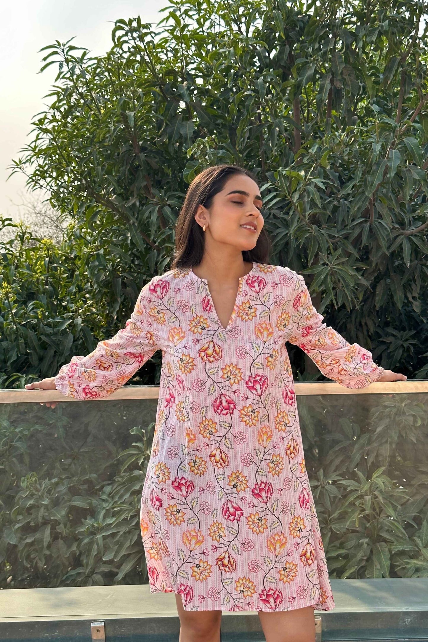 PEACE - 100% Cotton Print Dress