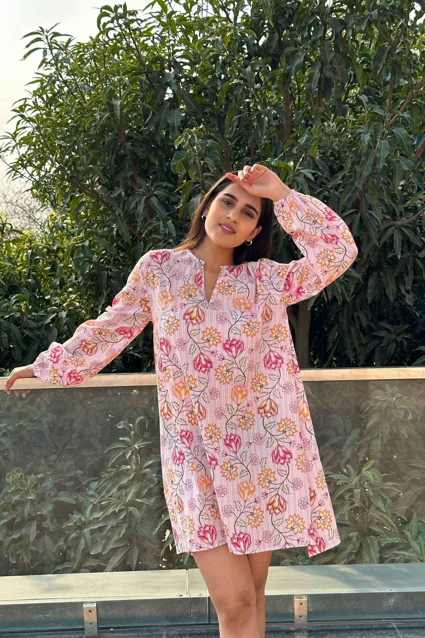 PEACE - 100% Cotton Print Dress