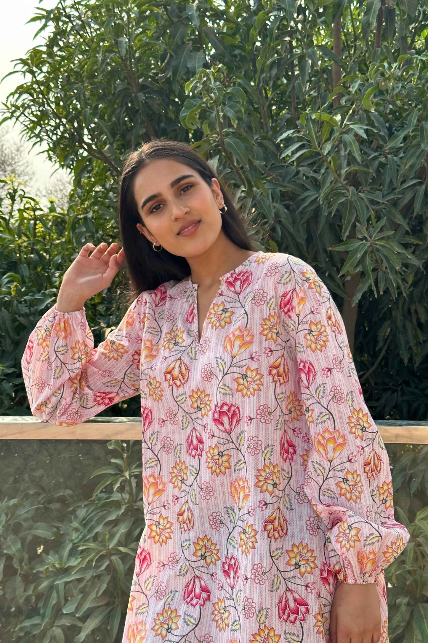 PEACE - 100% Cotton Print Dress