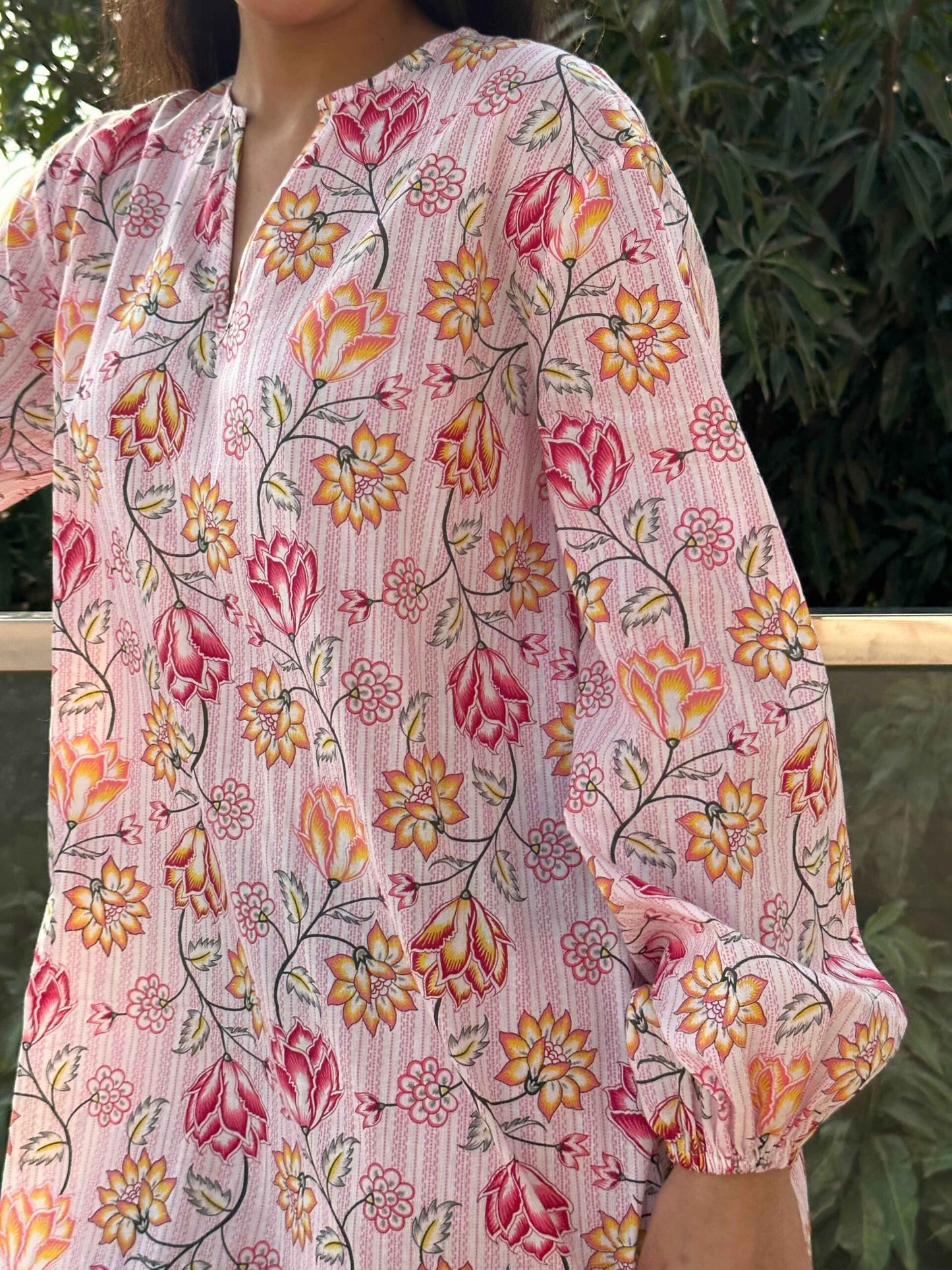 PEACE - 100% Cotton Print Dress