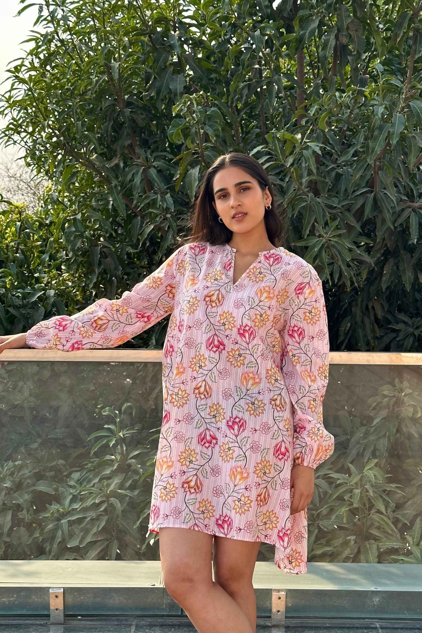 PEACE - 100% Cotton Print Dress