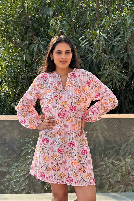 PEACE - 100% Cotton Print Dress