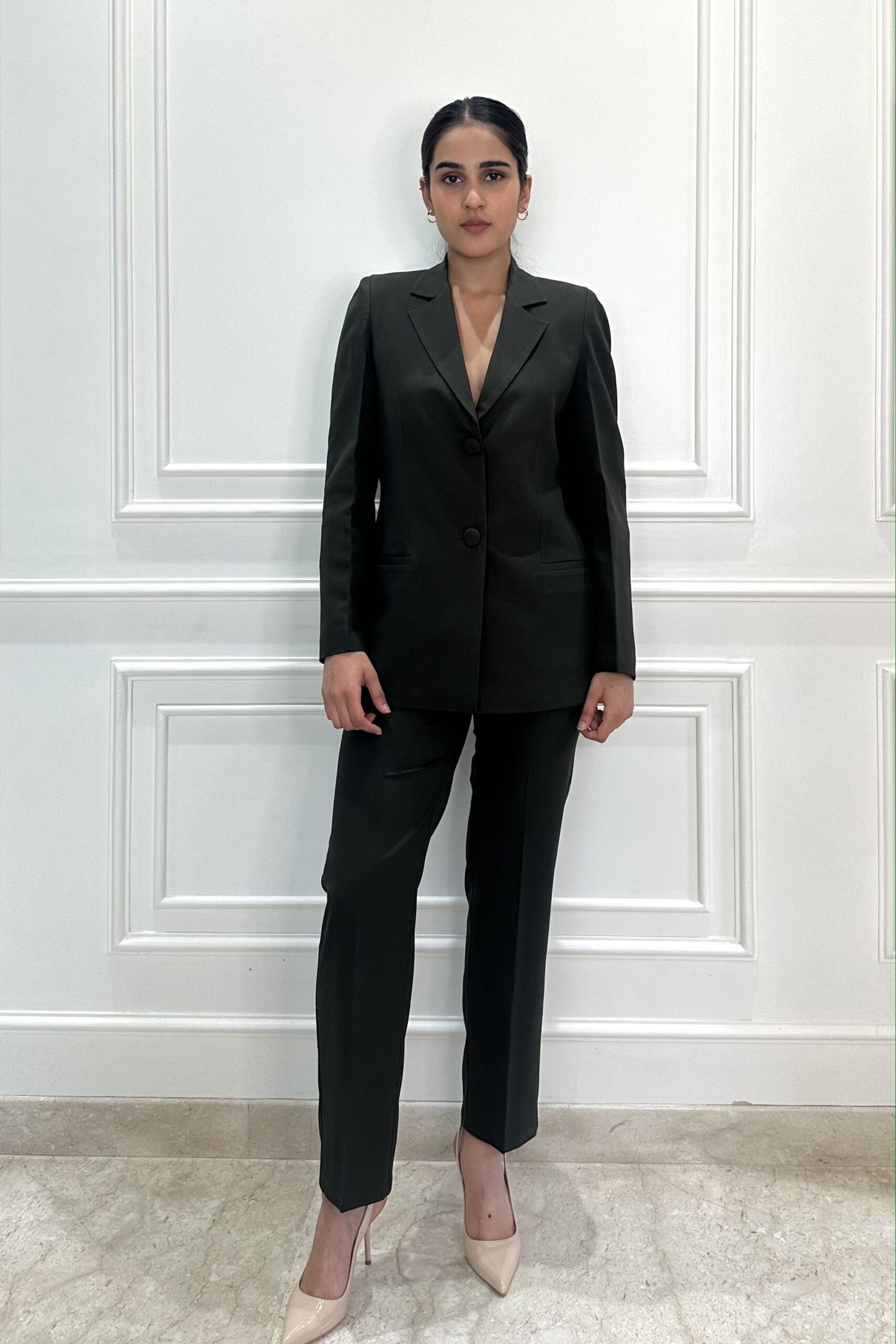 ICONIC - Olive Green Blazer Set