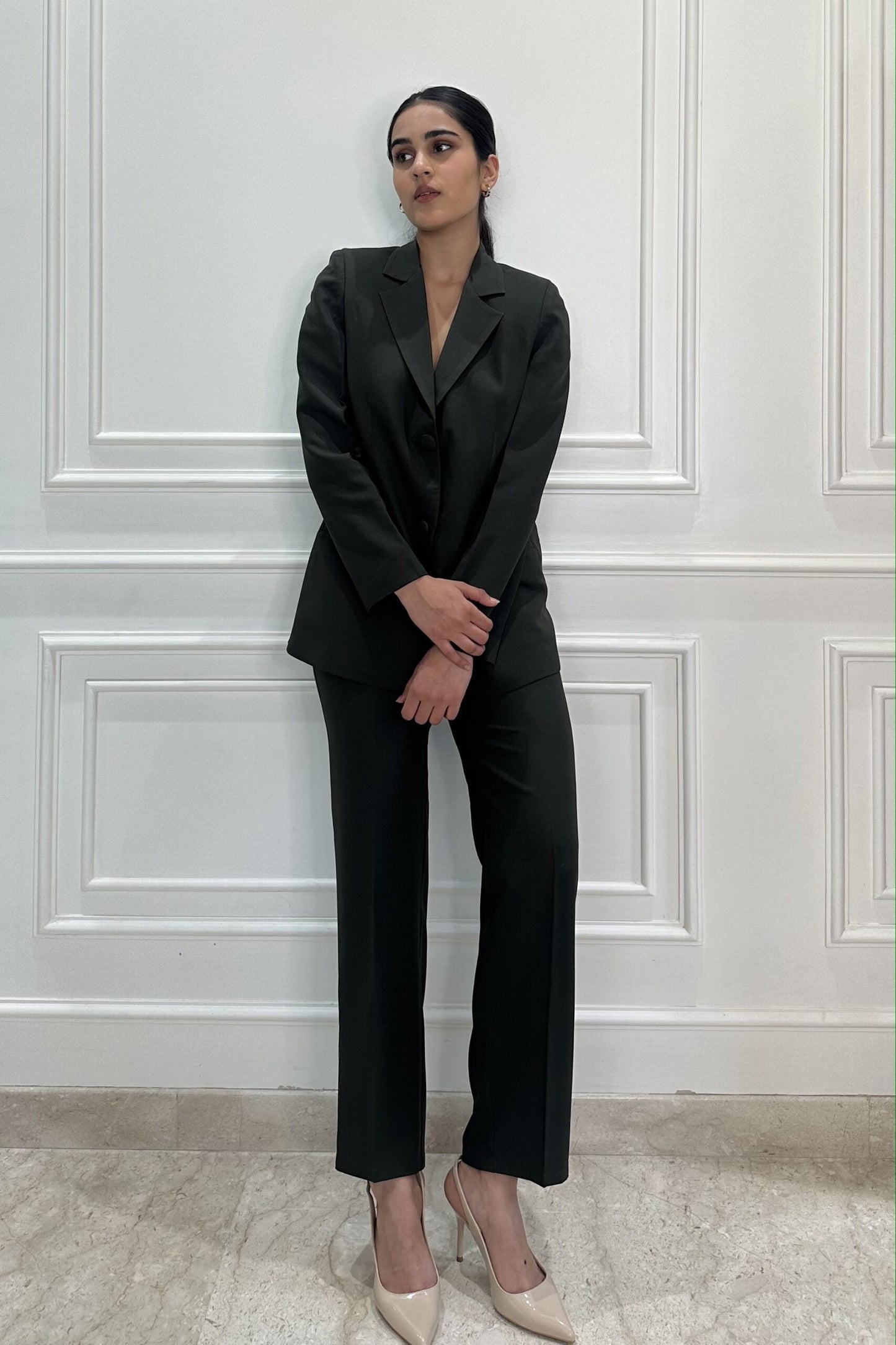 ICONIC - Olive Green Blazer Set