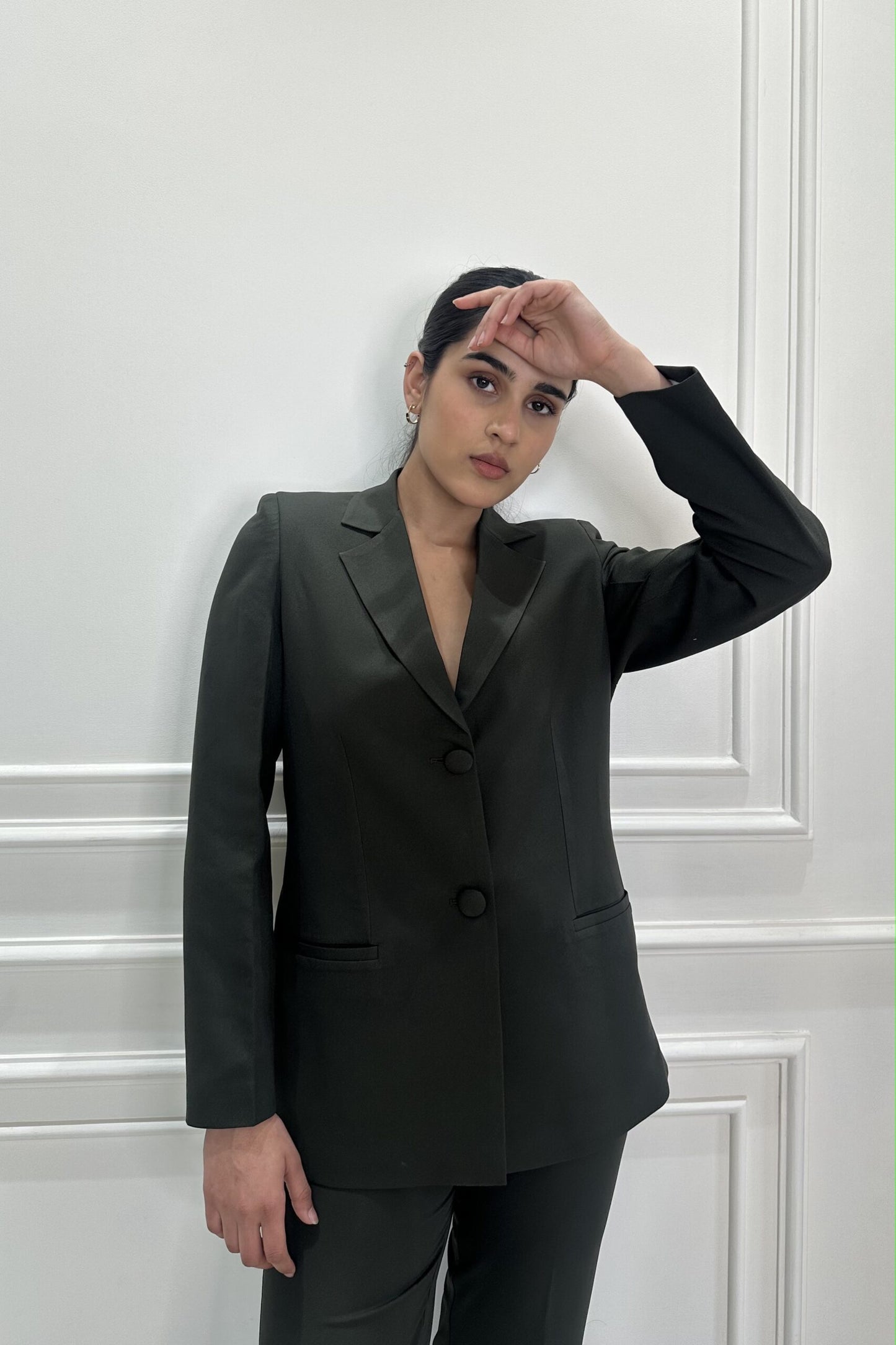 ICONIC - Olive Green Blazer Set