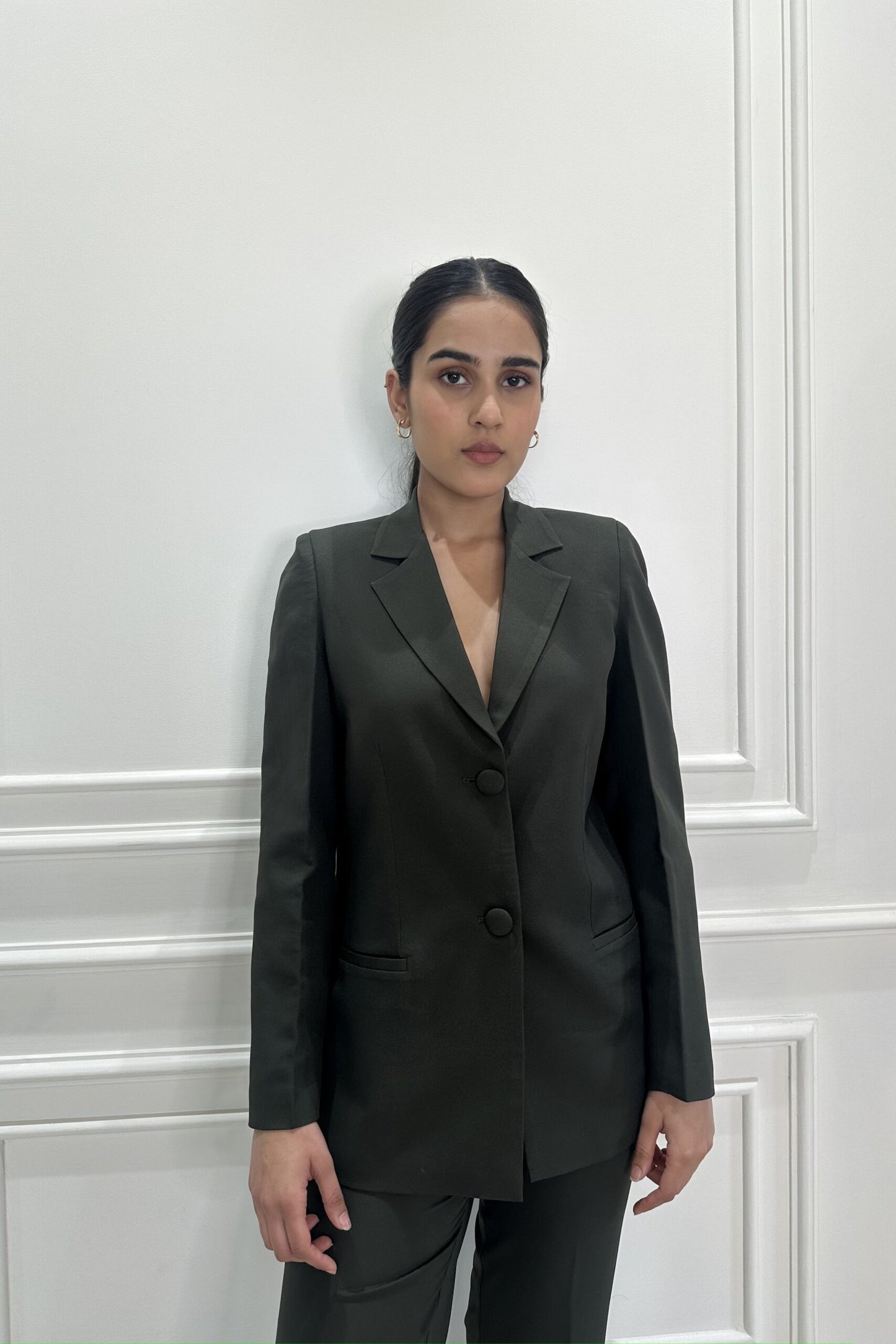 ICONIC - Olive Green Blazer Set