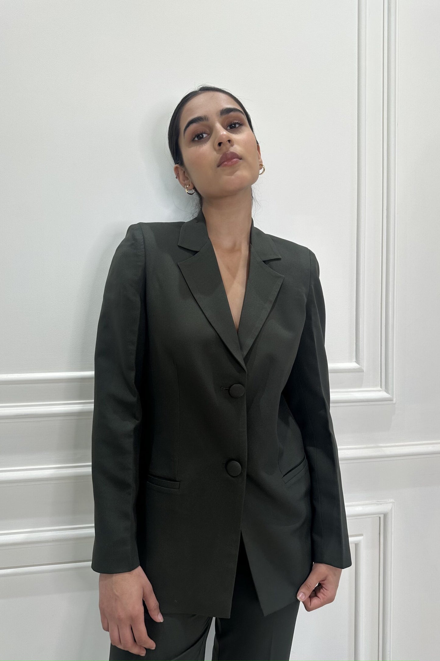 ICONIC - Olive Green Blazer Set