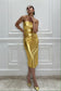 GOLDEN BEAUTY - Gold Bodycon dress