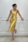 GOLDEN BEAUTY - Gold Bodycon dress