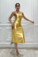 GOLDEN BEAUTY - Gold Bodycon dress