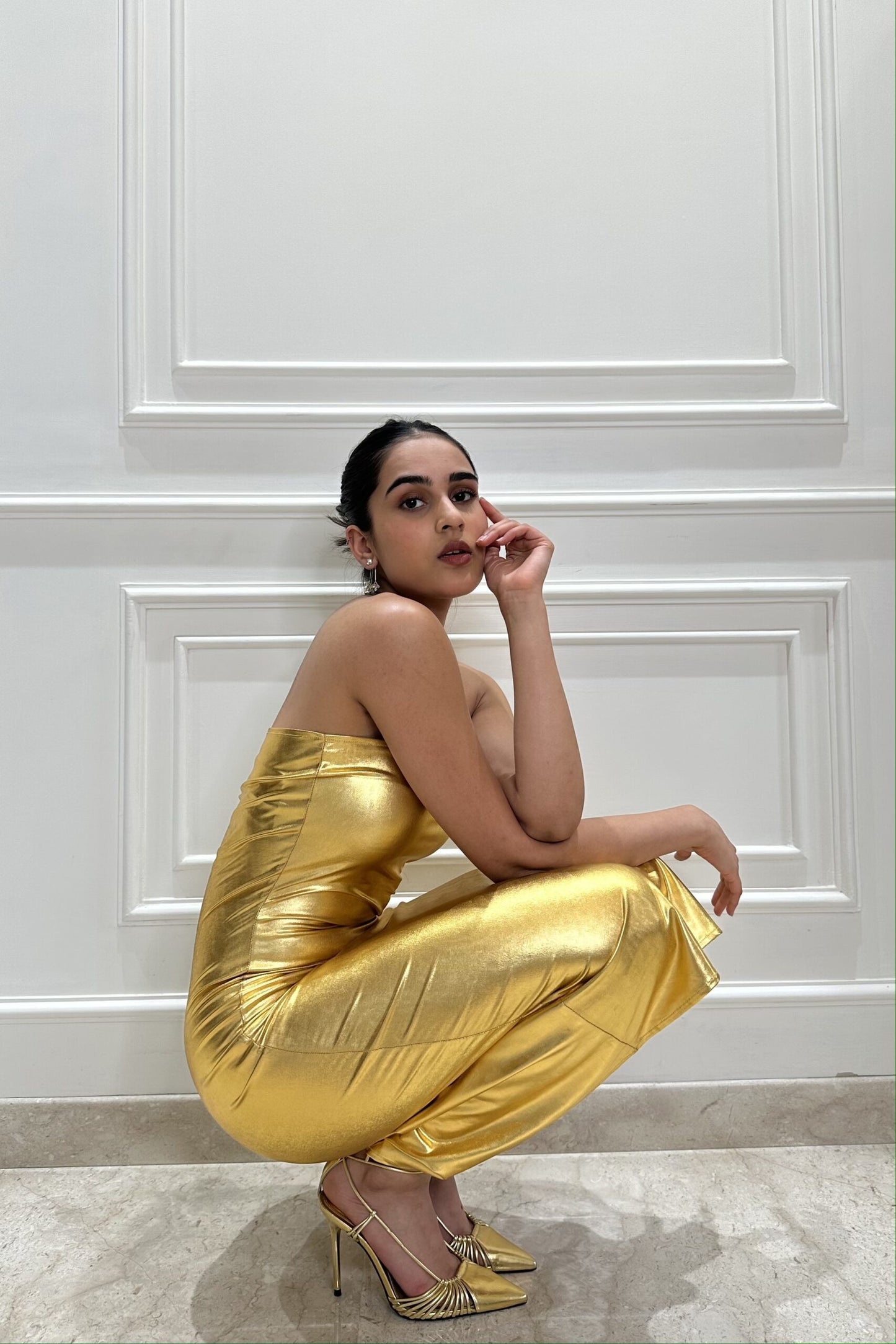 GOLDEN BEAUTY - Gold Bodycon dress