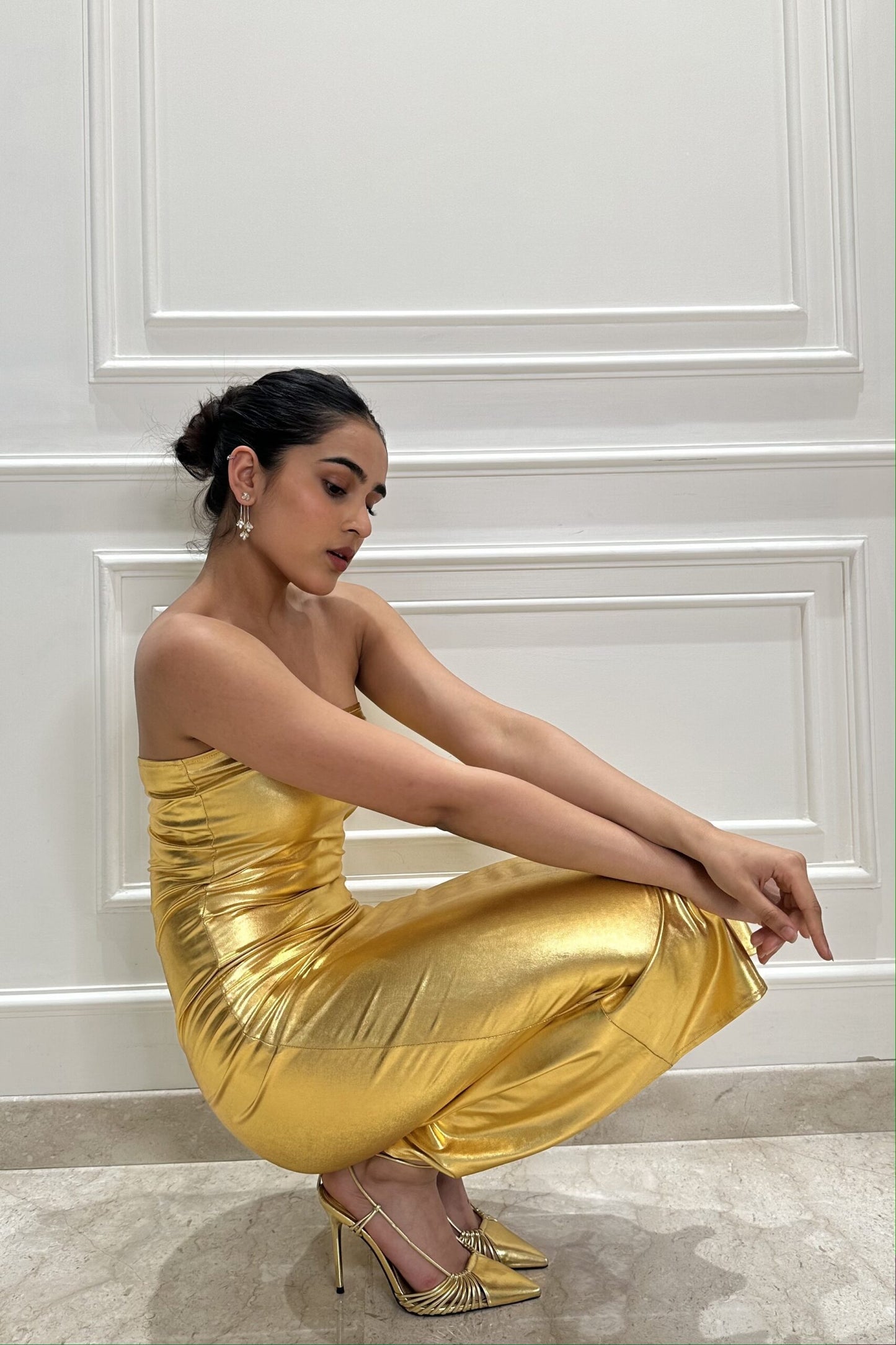 GOLDEN BEAUTY - Gold Bodycon dress