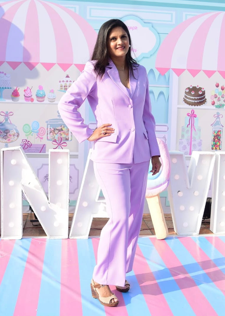ICONIC - Lavender blazer with straight pants (set)